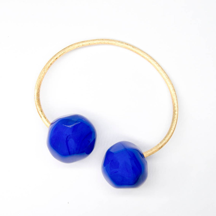 Chama Navarro Bracelet with Cobalt Murano Glass Beads