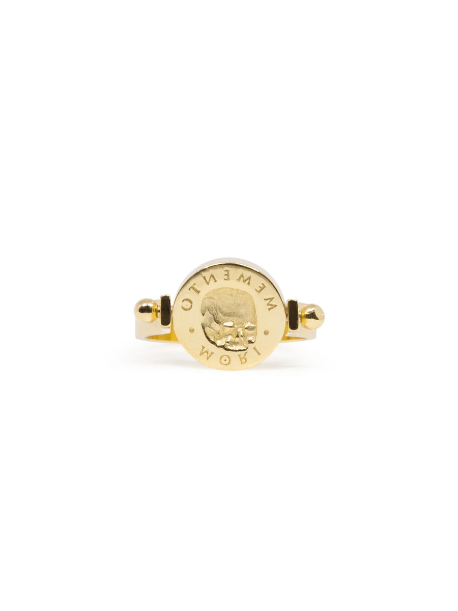 Santavanitas Memento Mori 18kt Gold-plated Ring