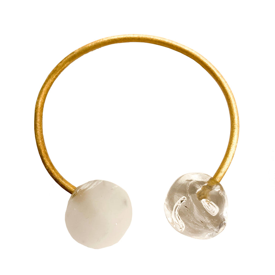 Chama Navarro Bracelet with Clear Murano Glass Beads